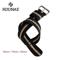 RDUNAE 18mm Nylon Watch Strap for RA01 RA03 Simple Retro Watchband 304L Steel Buckle Wacth Brand Watch Accessories