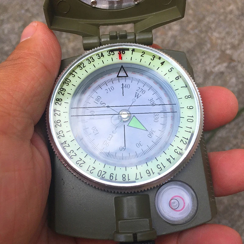 High precision American compass multifunctional Military Green Compass North compass outdoor car compass survival gear