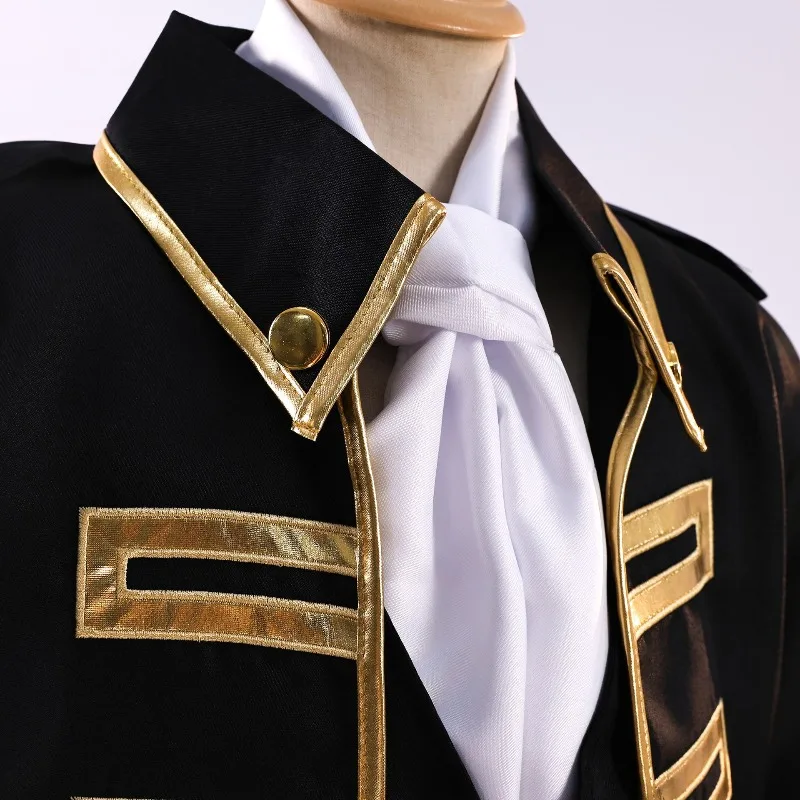 ANIMECC متوفر S-2XL أوكيتا سوجو هيجيكاتا توشيرو أزياء تنكرية شعر مستعار أقنعة العين أنيمي جين تامادوا ملابس الهالوين للرجال #4