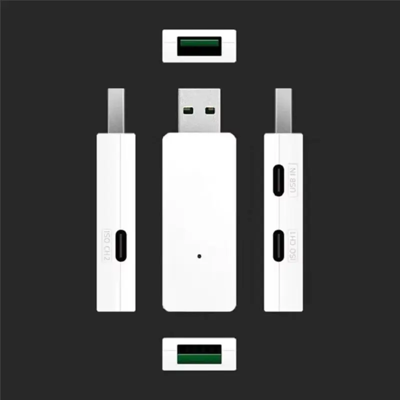 R2LB Professional USB 2.0 Hub Isolator 3-Port 480Mbps Data Transfer Auto-Detect Industrial