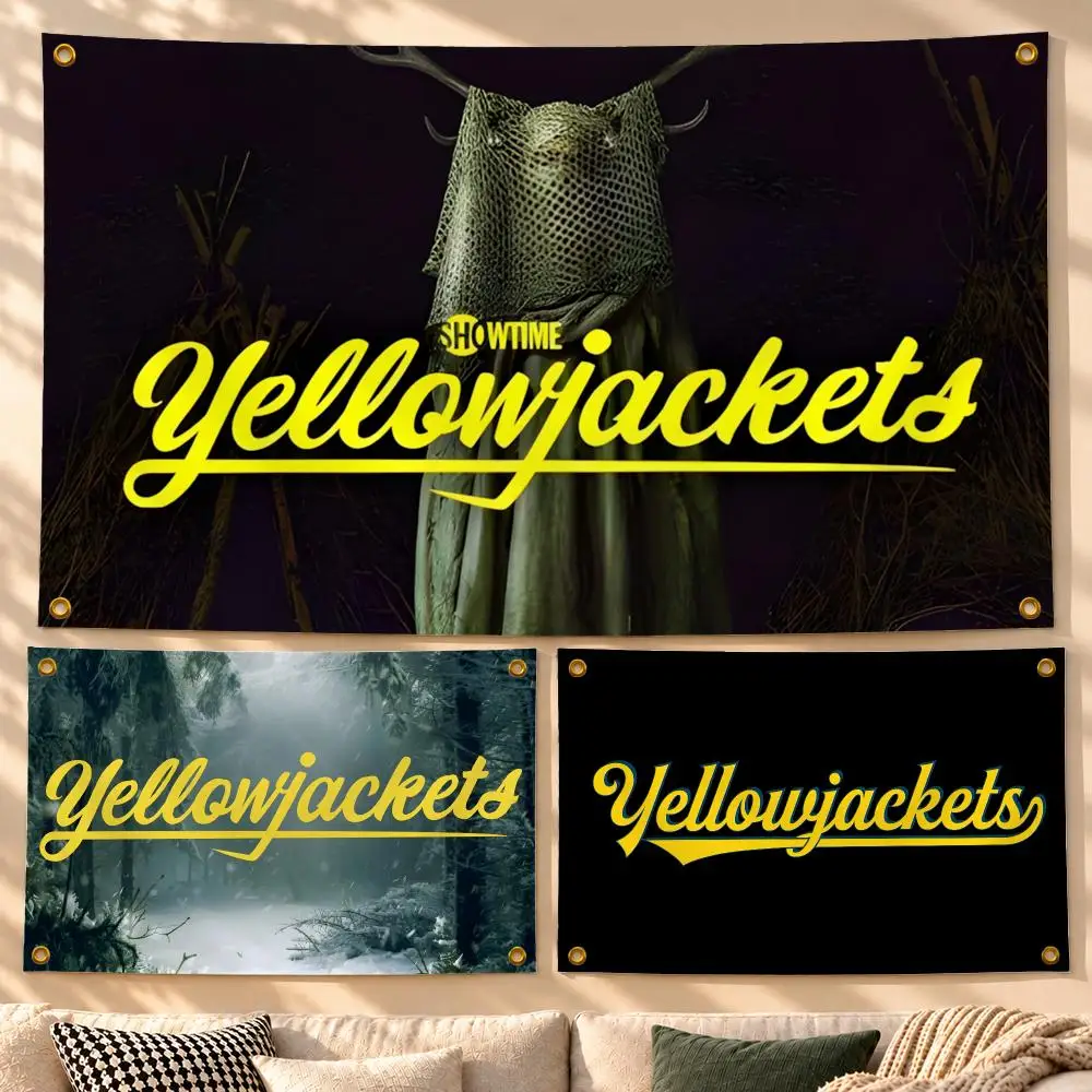 Drama Yellowjackets Flags Decor Flag Banner Indoor Outdoor Wall Decor for Garden Yard Porch Patio