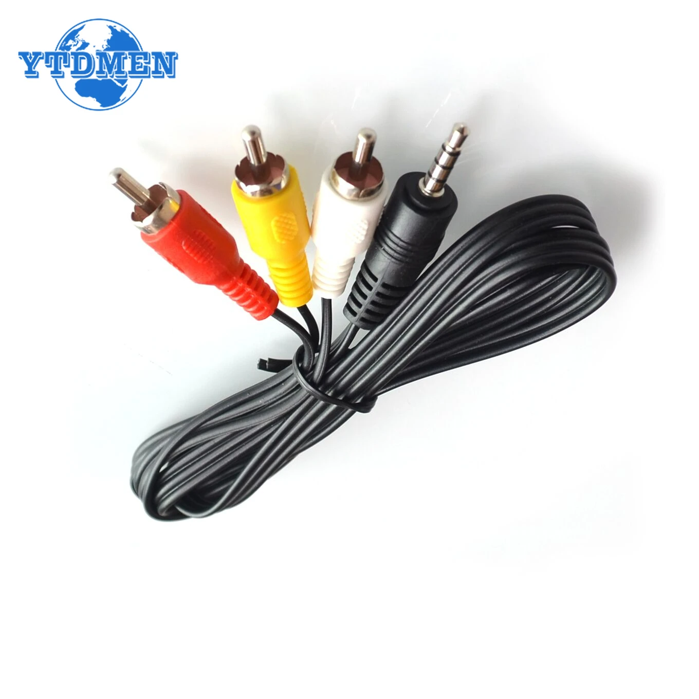 60cm 3.5mm Jack Plug Male To 3 RCA Adapter 3.5 To RCA Male Audio Video AV Cable Wire Cord High Quality