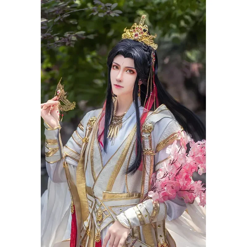 Heavenly Officials Bless The Crown Prince Joyful God Xie Lian Cos Feather Que Peacock  Cosplay Costume Halloween Han Fu