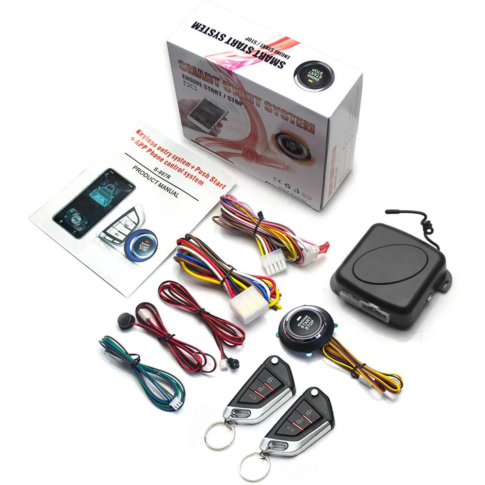 Remote Starter and Car Alarm Smart App Remote Start Stop System for Cars Engine Push Start System with Auto Ignition Button