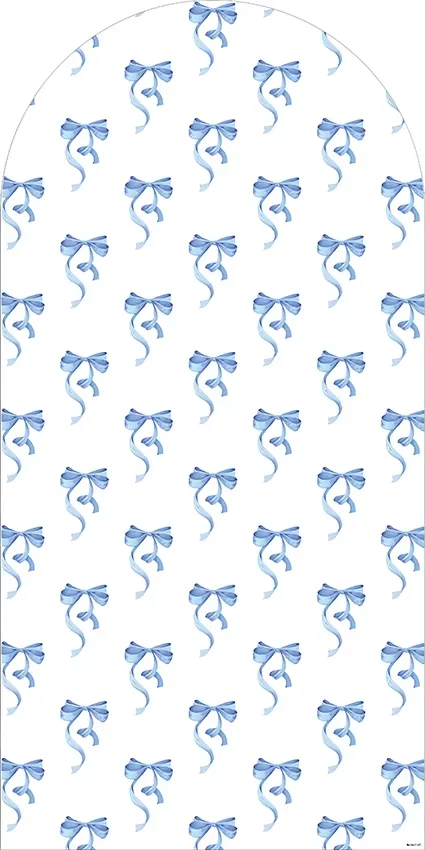 

Mehofond на заказ, 2-сторонний синий узор, банты с цветочным рисунком, детский день рождения, чехлы для детского душа, арка Chiara, фон для декора, фон