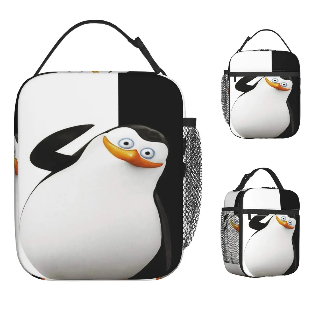 P-Penguins Funny Of M-Madagascar Lunch Bag For Girls Graphic Design Office Cooler Bag Portable Waterproof Thermal Lunch Bags