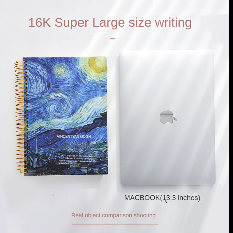 Oil Painting Thickened Coil Journal Notebook B5 Shell Book of World Famous Paintings for Art Students