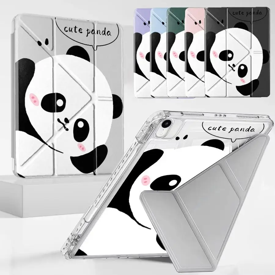 

Cute And Cuddly Panda Tablet Case For iPad Air 4 5 M3 M2 M4 11inch Pro 11th 10th 9th 8th 7th 12.9inch Pro 2025 Mini 6 7 Holder