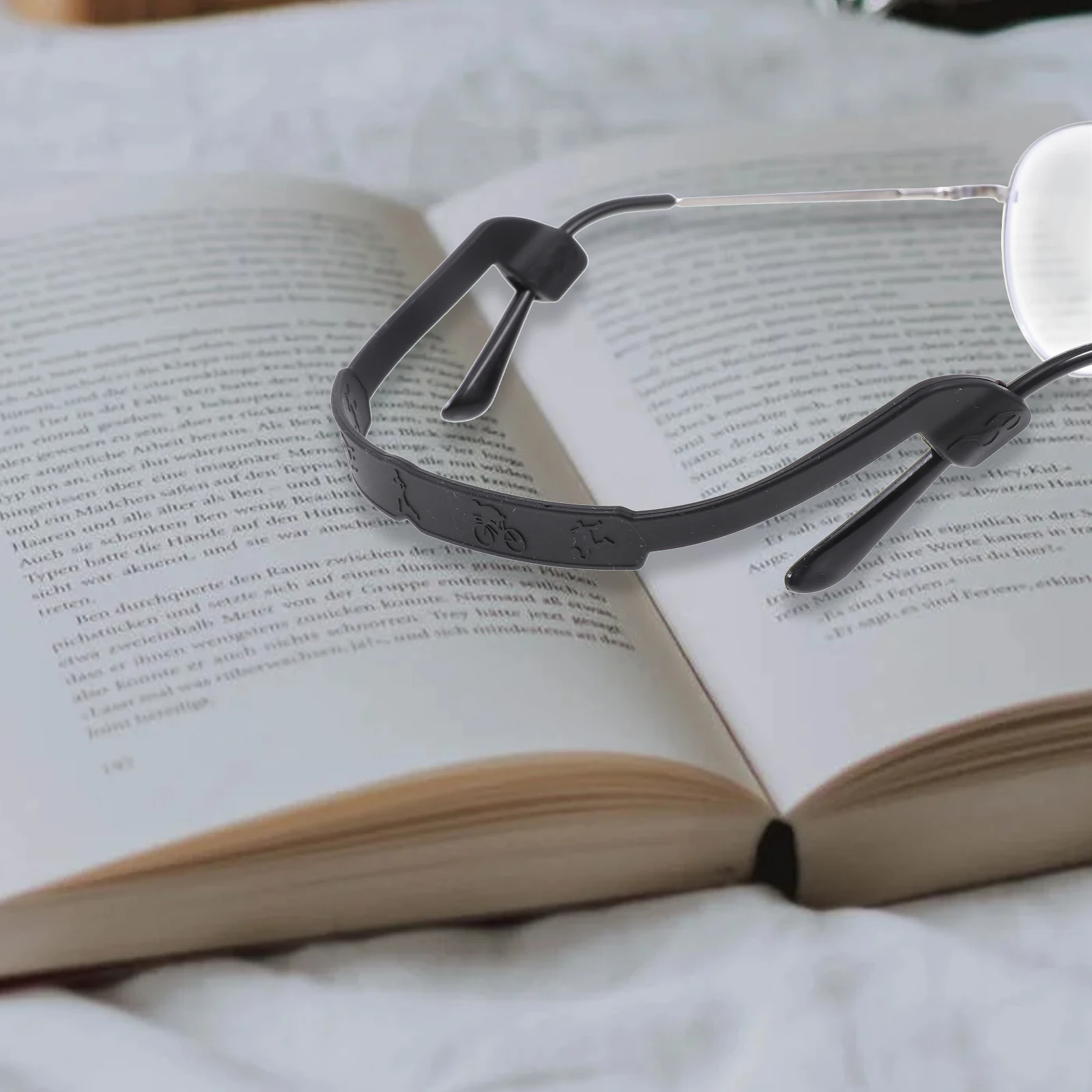 

6 Pcs Anti Drop Glasses Strap Silicone Hanging Ropes Eyeglasses Holder Elastic Unisex Non Slip Rope Suitable Adults 5 16