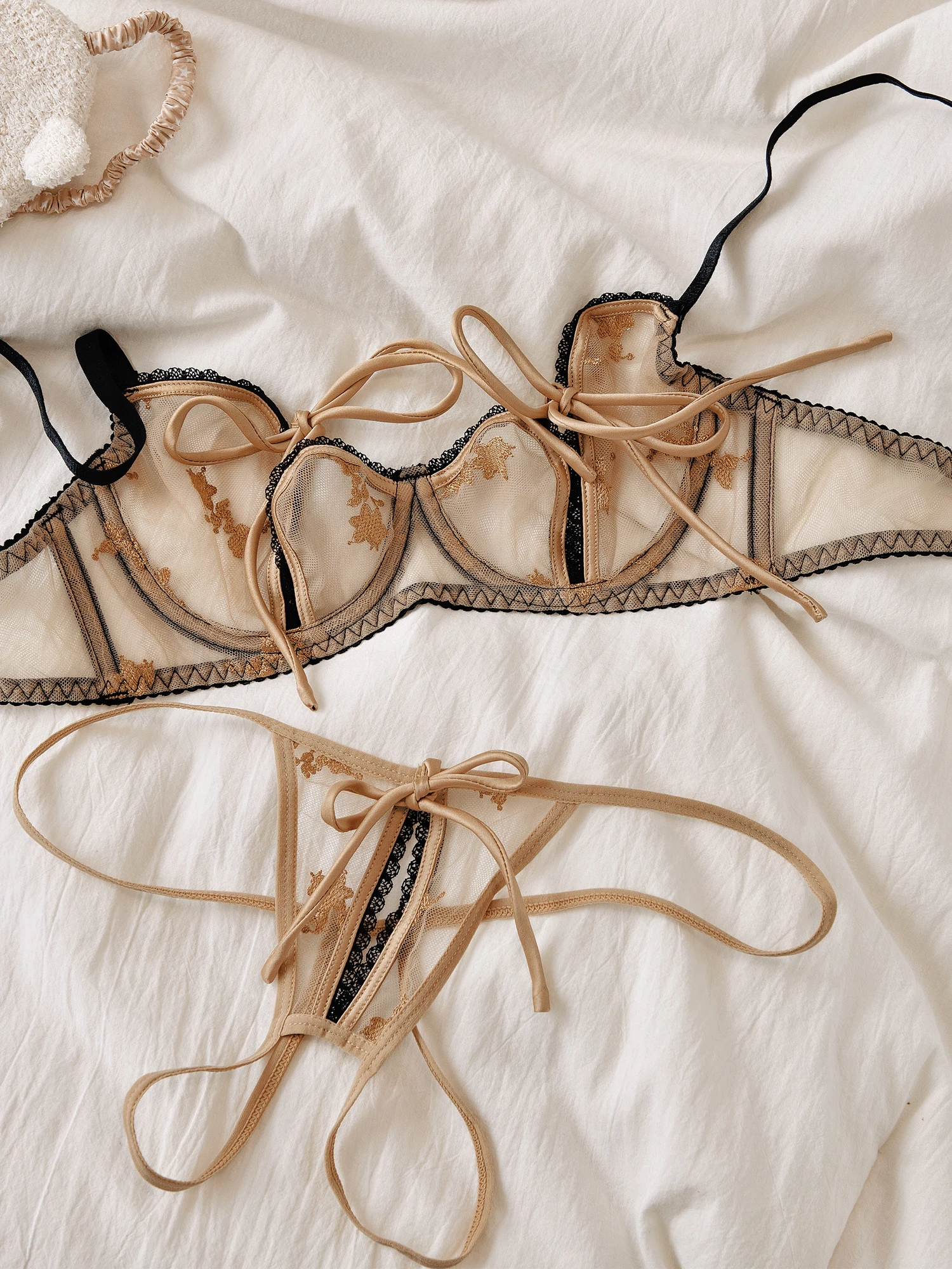 Sens délicat de dentelle sous-vêtements pour fille section mince soutien-gorge femmes push up taille lagre ensemble de soutien-gorge dames lingerie