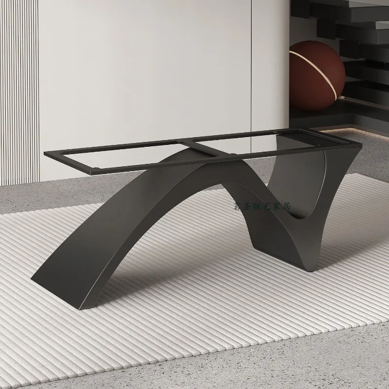 Light luxury dining table foot Stainless steel large plate table frame Island platform base Support legs Luxury stone tea table