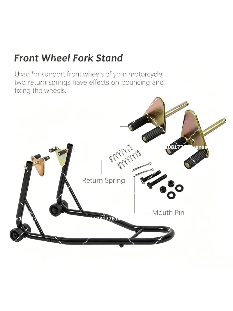 Universal Motorcycle Rear Wheel Support Stand Black Red Tire Repair Tool for Auto Maintenance