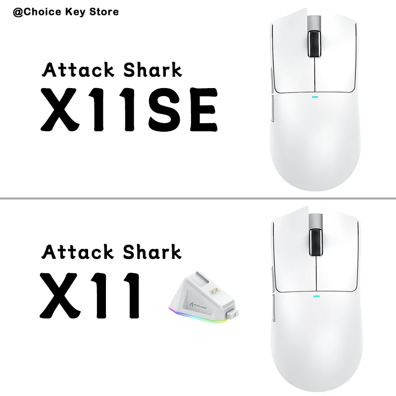 Mouse ATTACK SHARK X11 X11SE Wireless Gaming Mouse 22K DPI PAW3311 Sensor Lightweight Tri-mode Bluetooth Wired TTC Encoder