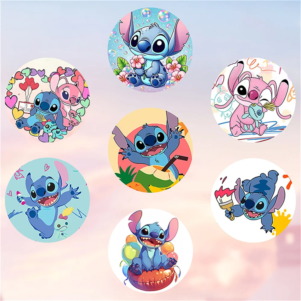 500 枚/ロール ディズニー ステッチ かわいい DIY ステッカー シールラベル スクラップブッキング 電話装飾 ジャーナリング リワードステッカー