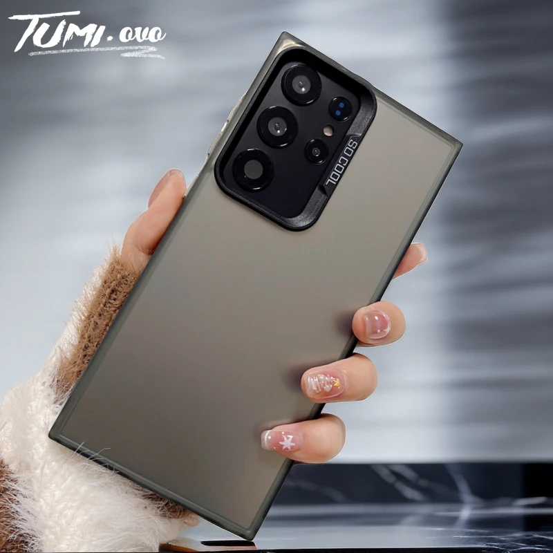 Matowe etui na telefon Samsung Galaxy S24 Ultra S23 FE S22 S21 S20 Plus Note 20 A14 A24 A34 A54 5G Luksusowe etui z miękkiego silikonu