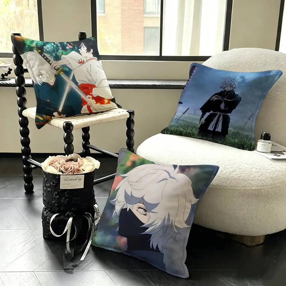 hell paradise Anime Various Sizes Square Pillow Case For Car Home Bedchamber Decor