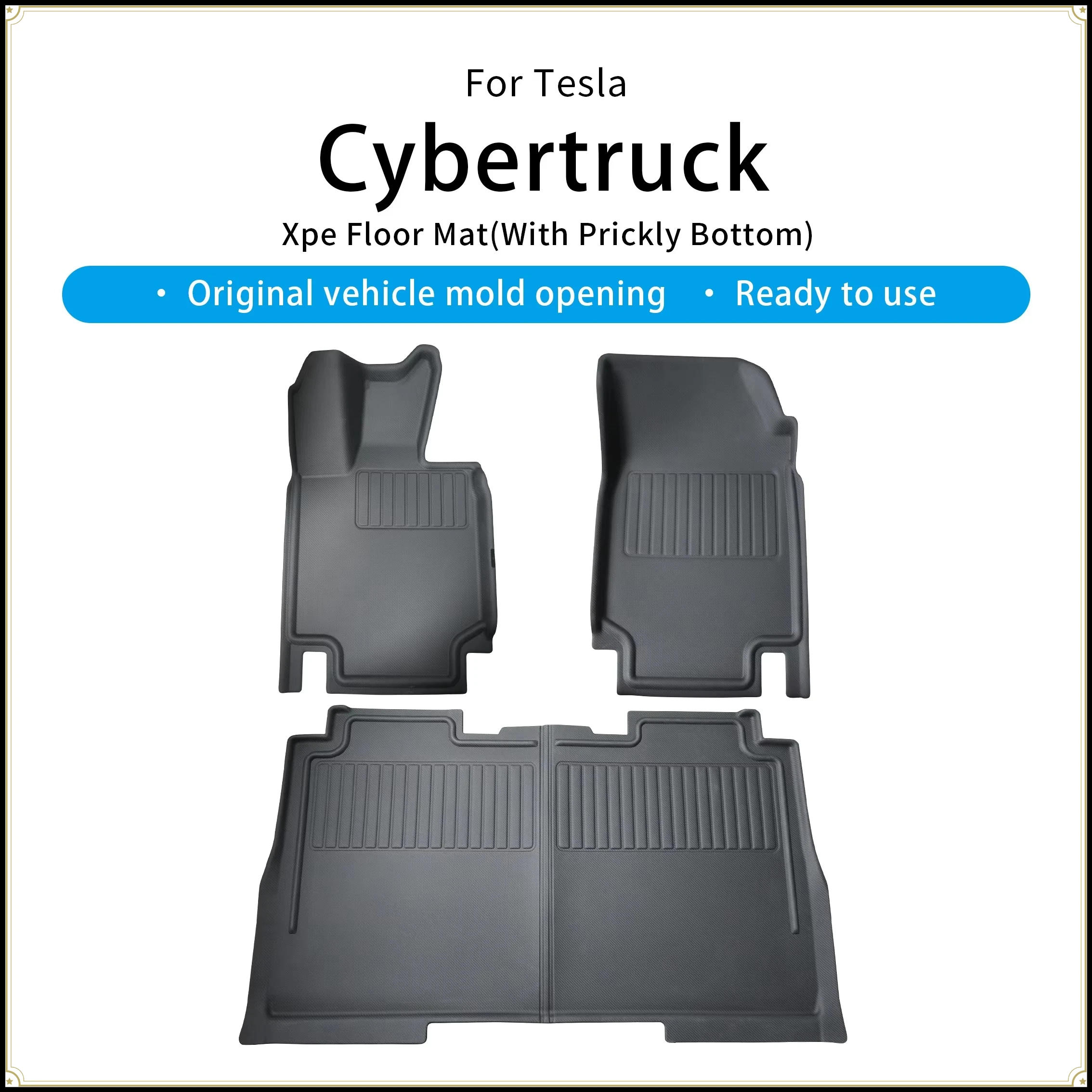 Suitable for Tesla Cybertruck Lightweight XPE car mats waterproof dustproof and easy to clean for interior protection