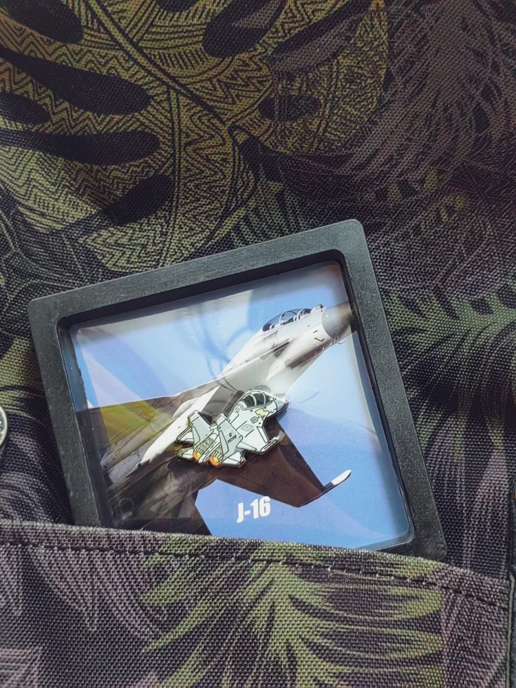 Chibi J-16 Air Show Aircraft Badge Pin - Cute Pilot Emblem for Denim Jackets, Backpacks & Hats Unique Aviation Collectible Gift