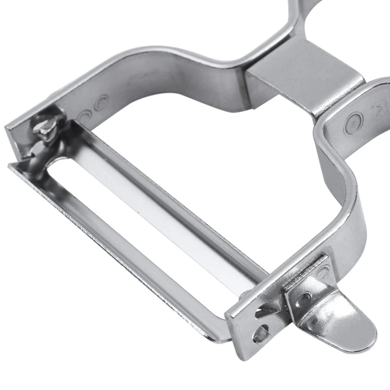 2 em 1 fatiador de vegetais e frutas, cozinha, descascador, batata, cenoura, descascador, aço inoxidável 430, 3x