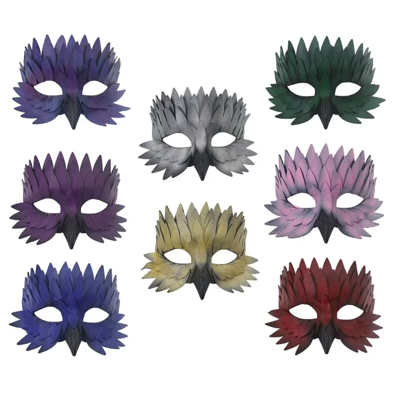 

Fashion New Halloween Half Face Leather Feather Bird's Beak Ball Party Mask Holiday Dress Up Props Party Party Supplies