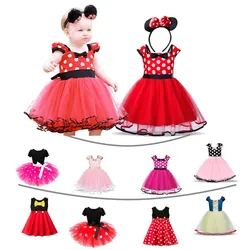 Baby Girls Mini Mouse Dress Toddler Kids Halloween Easter Party Cosplay Costume Cartoon Birthday Clothes Children Fancy Dress Up