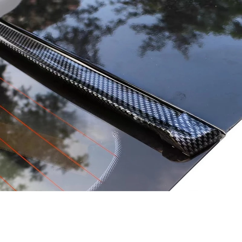 

For Hatchback Sedan Universal Car Rear Spoiler Carbon Fiber Drill-Free Installation Rubber Roof Spoiler Car Modification Parts