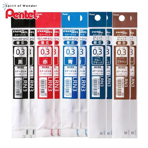 Recambio de bolígrafo de Gel Pentel japonés LRN3/LRN4/LRN5TL, núcleo de repuesto de secado rápido de 0,3/0,4/0,5mm para papelería escolar BLN75/105, 1 Uds.