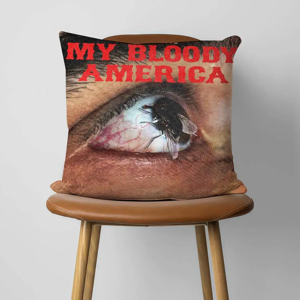 Z-Zillakami My Bloody America 30x30cm 45x45cm Pillow Case Decor Protective Covers Comfortable Soft For Sofa Living Room Home Off