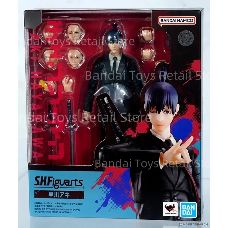 بانداي S.H.Figuarts SHF بالمنشار رجل آكي هاياكاوا أطقم منمذجة SHF PVC حوالي 14.5 سنتيمتر عمل أرقام نموذج اللعب تمثال هدية للأطفال #5
