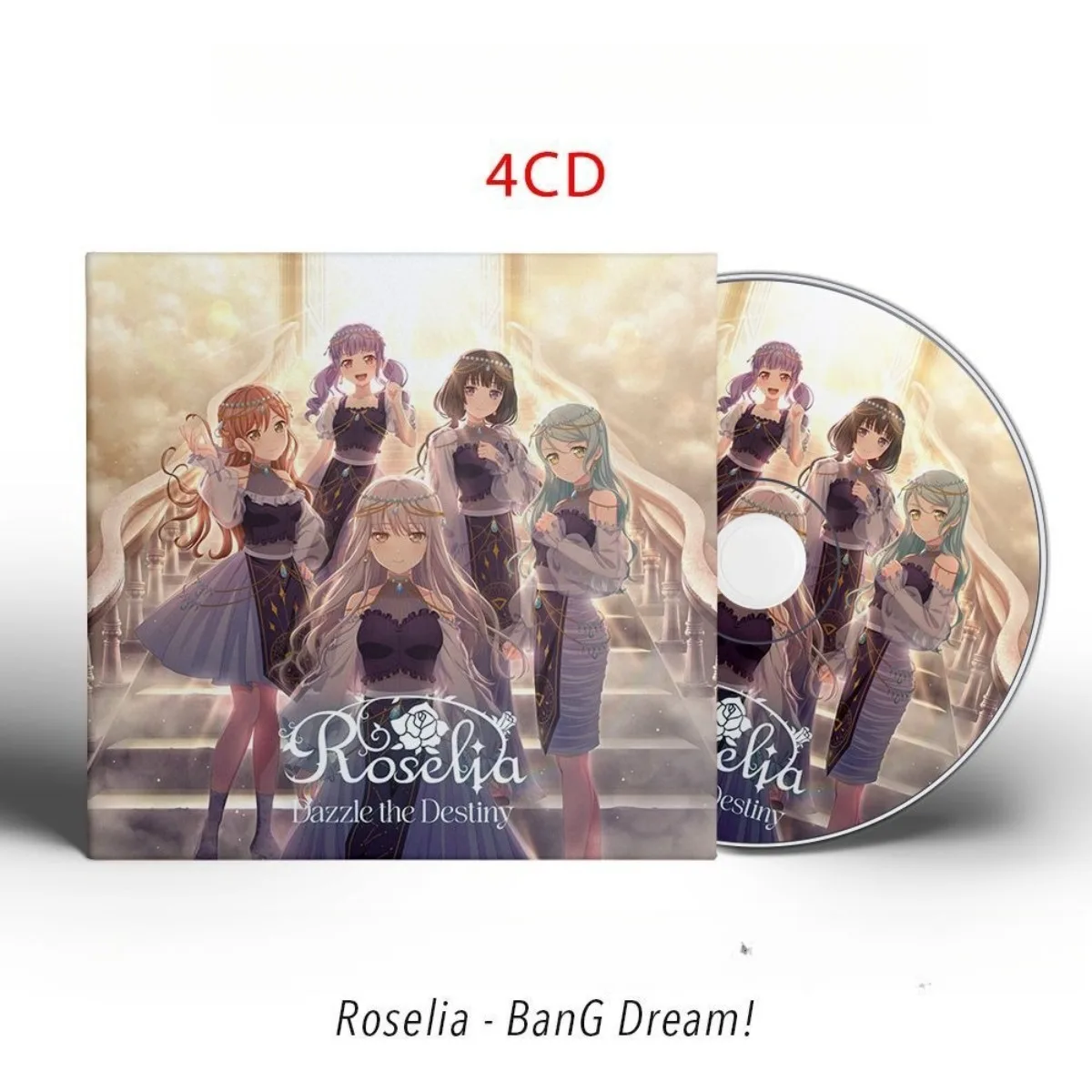 Roselia Dazzle The Destiny Studio Album – BanG Dream! CD de Música Vocal de Rock J-Pop de Anime Girl Band (Solo CD)