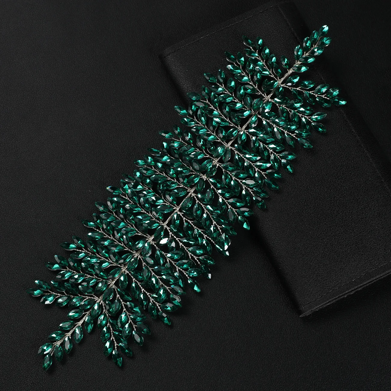 SLBRIDAL Handgefertigte Strass-Kristall-Haarkränze, Hochzeits-Kopfschmuck, Haaraccessoires, Stirnband für Bräute, Frauen und Mädchen – Detail 13