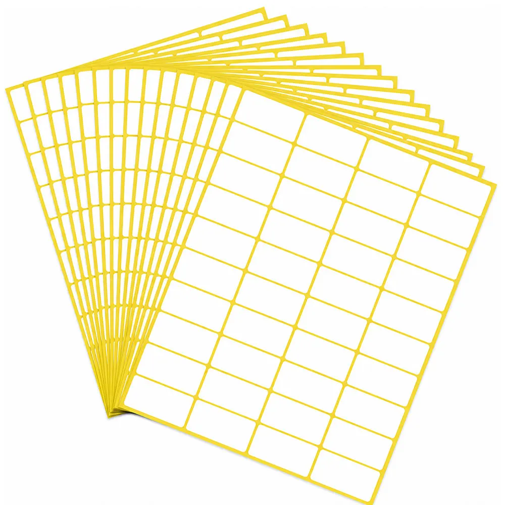 1200pcs 19x38mm Matte Writable Self-Adhesive Label Stickers, Blank Price Tags for Kitchen Jars, School and Office Files