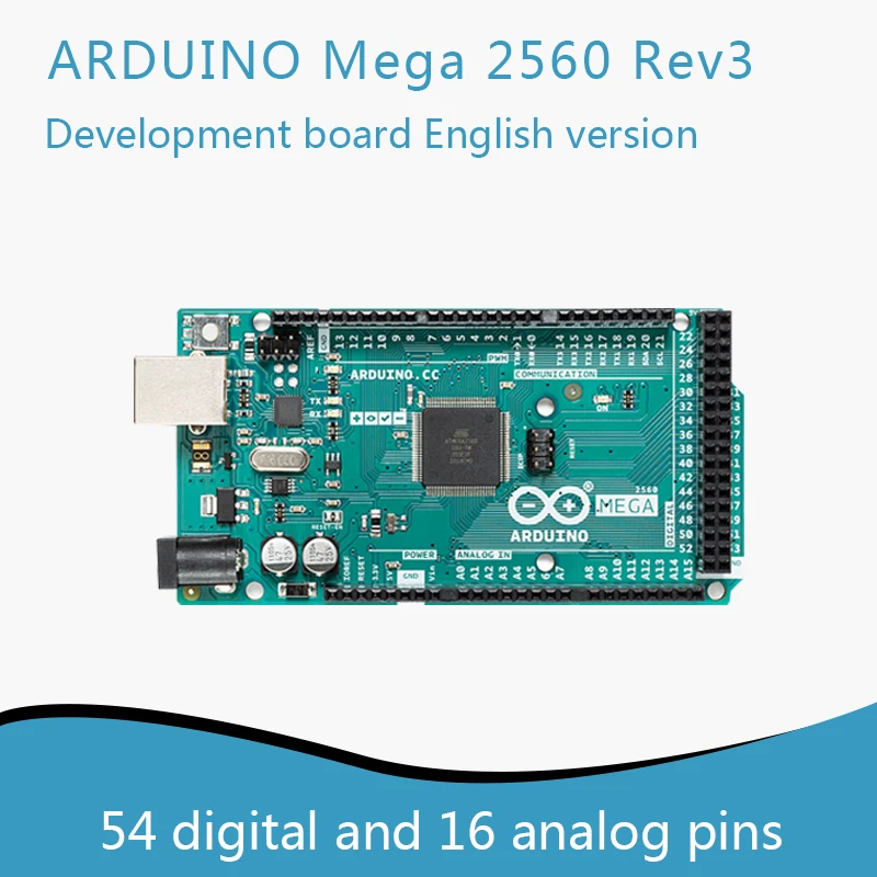 Original Arduino Mega 2560 Rev3 Development Board Italian A000067 English Single Chip Microcomputer