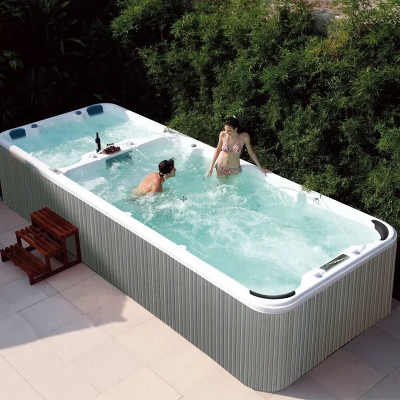 Newly Upgraded Large Smart Freestanding Endless Pool With 6m Garden Massage Massage Spa Hot Tub For Family Gatherings