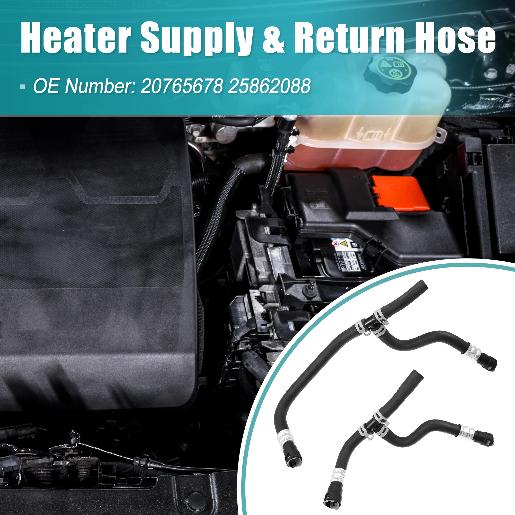 UXCELL 20765678 25862088 Heater Hose Assembly Set for Chevrolet Traverse 2009-2017 for Buick Enclave 2008-2017