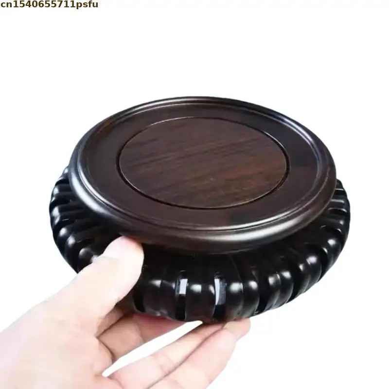 Exquisite Miniature Wooden Base Figurines Vase Flower Pot Sorting Table Display Stand Artistic Tea Pedestal Bonsai Plant Shelf