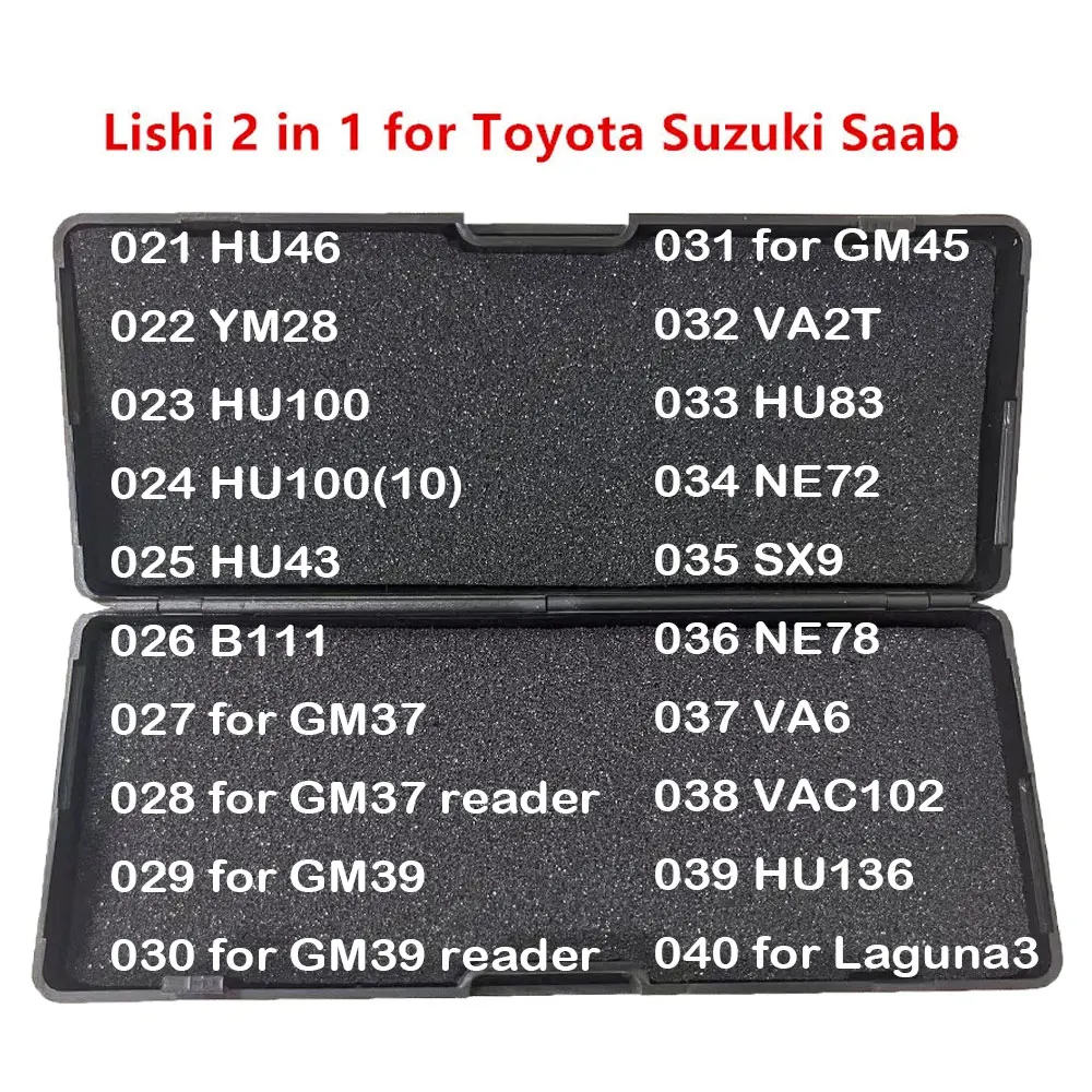 Lishi-2 em 1 HU46 YM28 HU100 HU43 B111 para GM37 GM39 GM45 VA2T HU83 NE72 SX9 NE78 VA6 VAC102 HU136 para Laguna3 Opel GM, 021-040