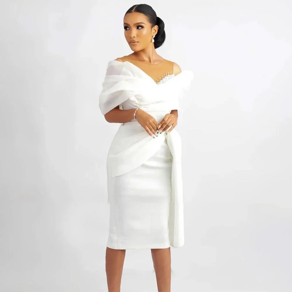 Customized Sweetheart Pleats with Off the Shoulder Classic Mermaid Organza Vestido De Novia High Quality Satin Wedding Dress