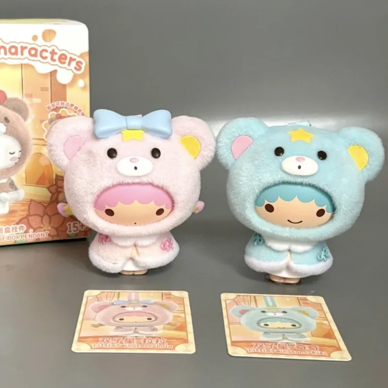 Em estoque sanrio pequena capa série reunindo caixa cega brinquedo na moda kuromi kt reunido chaveiro rosto mudando caixa mistério presente da menina