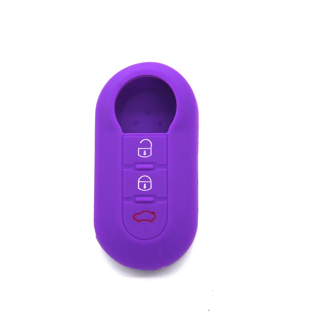

Suitable for Fiat 500 silicone key cover Feixiang Pailan lock key bag Sienna soft rubber protective cover