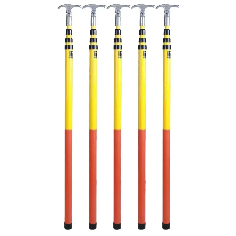 High voltage telescopic Fiberglass Electrical Hot Operating fold  hot stick  and telescoping  link stick