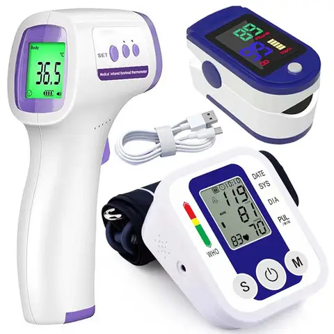 Tensiometro Misuratore di impulsi della frequenza cardiaca Monitor BP Misuratore di pressione arteriosa digitale sano Bracciale Tonometro di pressione automatico medico
