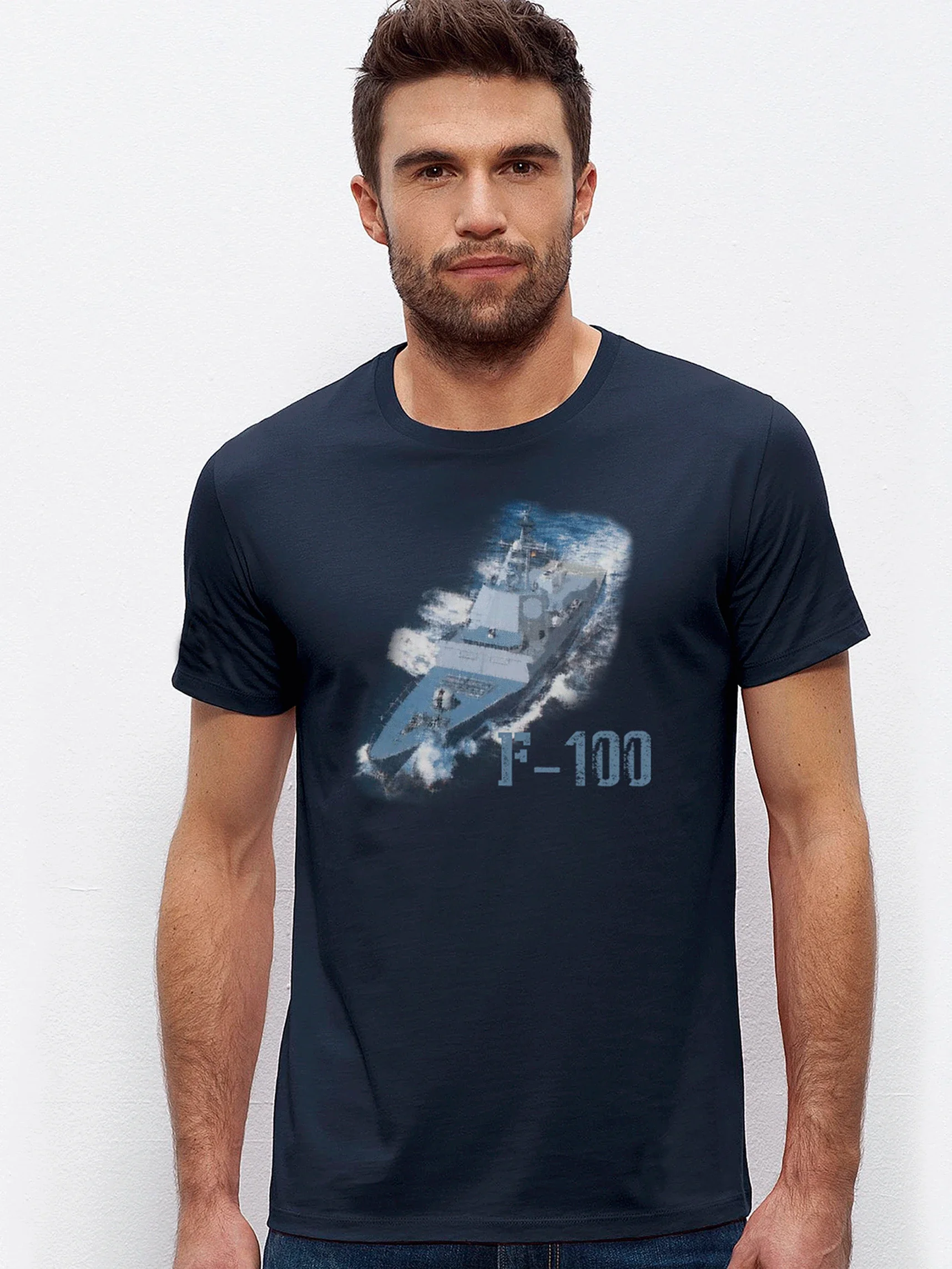 Spanish Naval F-100 Alvaro De Bazan-class Frigate T-Shirt. Summer 100% Cotton Short Sleeve O-Neck Casual T Shirt New Size S-3XL