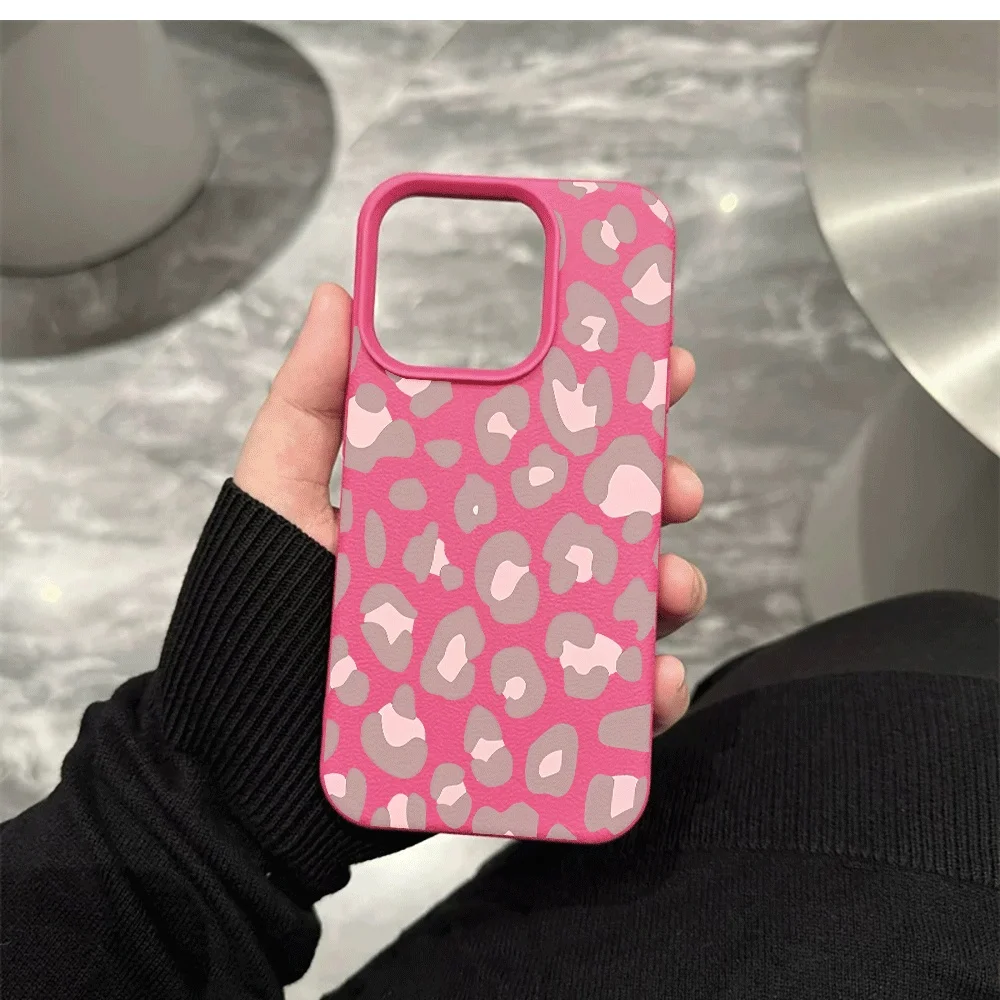 Hellviolette Handyhülle mit Leopardenmuster für iPhone 17 16 15 14 13 12 Pro Max 16 15 14 Plus 17 16 15 Pro 17Air Silikon-Matt-Cover – Detail 11