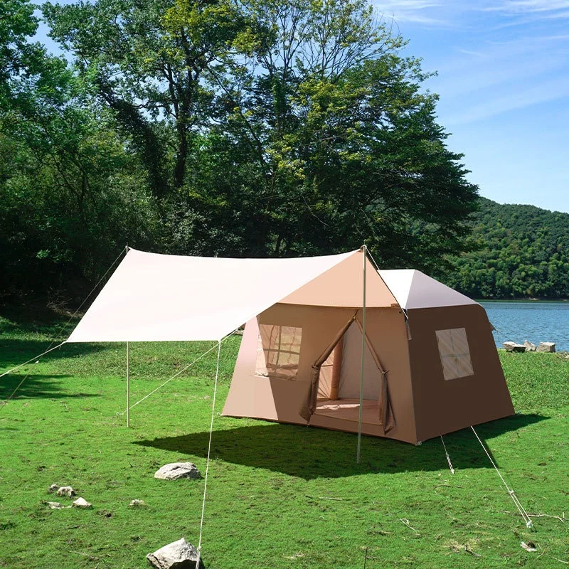 

Portable Outdoor Full Set Inflatable Camping Cabin Rainproof Starry Window Automatic Beach Tents Made Oxford Fabric Manufactured