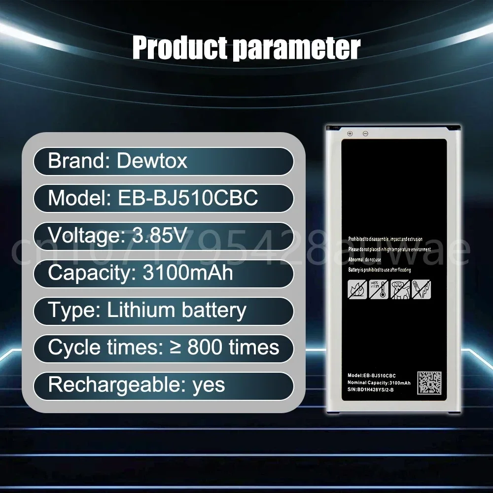 Orginal EB-BJ510CBC EB-BJ510CBE 3100mAh Battery for Samsung Galaxy J5 2016 Edition J5 2016 J510 J510FN J510F J5108 J5109