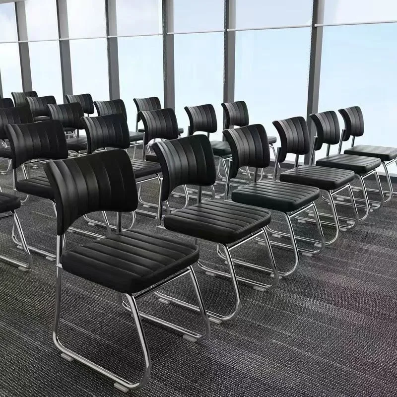 

m ​Modern Armless Conference Chairs Set of 5 Ergonomic Faux Leather Office Chairs with for Meeting Room Home Office m