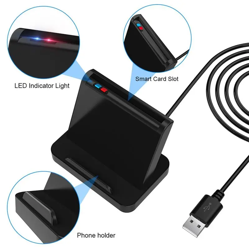 【SPECIAL OFFER】 Card Reader USB IC ATM Card Reader Universal SIM Card Reader USB- ISO Connector for Linux