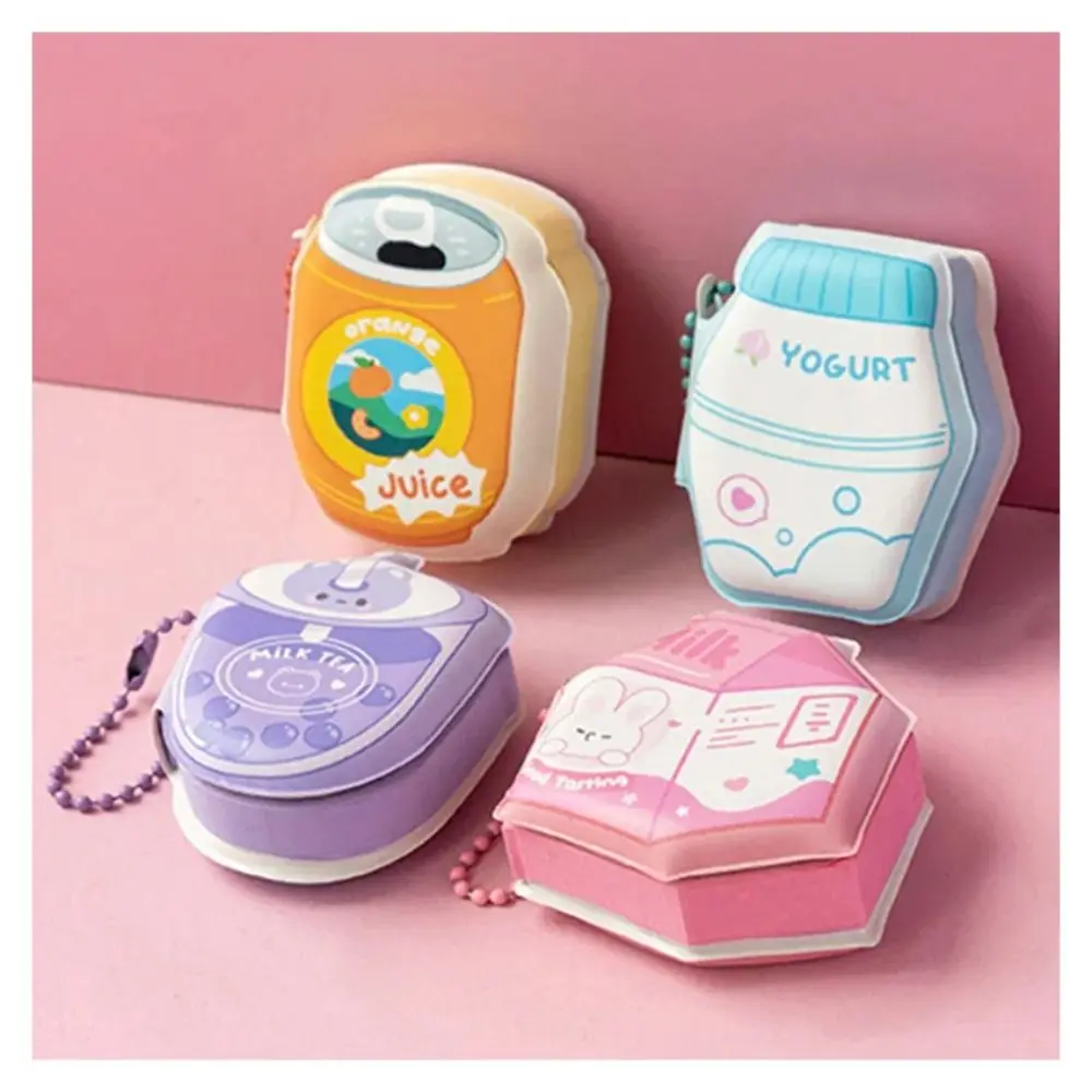 1pc Cute Cartoon Mini Planner Notebook Key Chain Portable Sticky Note Kawaii Diary Notepad