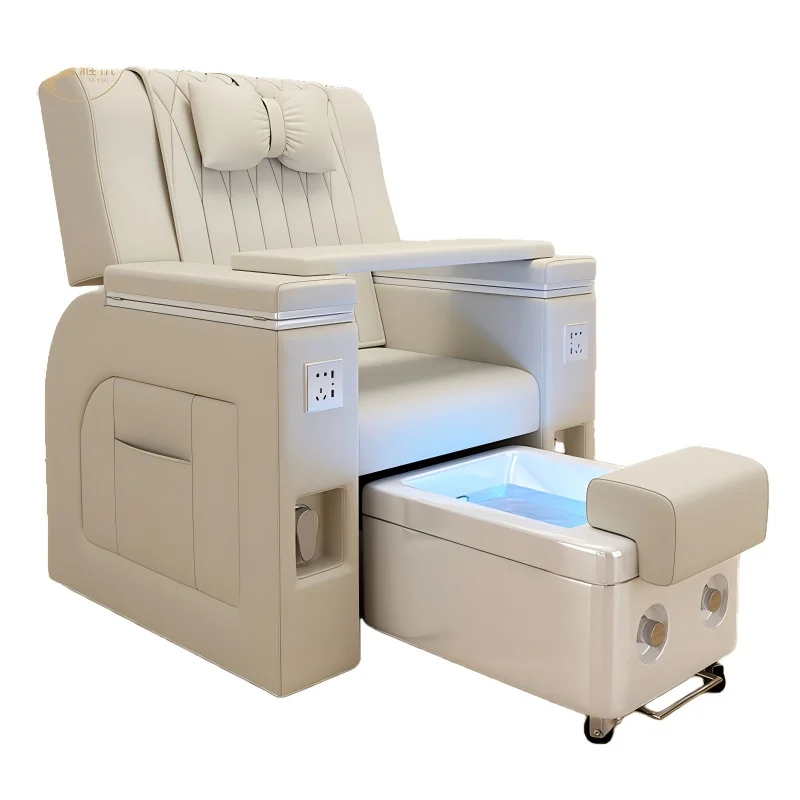 고품질 전동 페디큐어 의자 럭셔리 스파 페디큐어 의자 배관 불필요 매니큐어 및 페디큐어 소파 의자